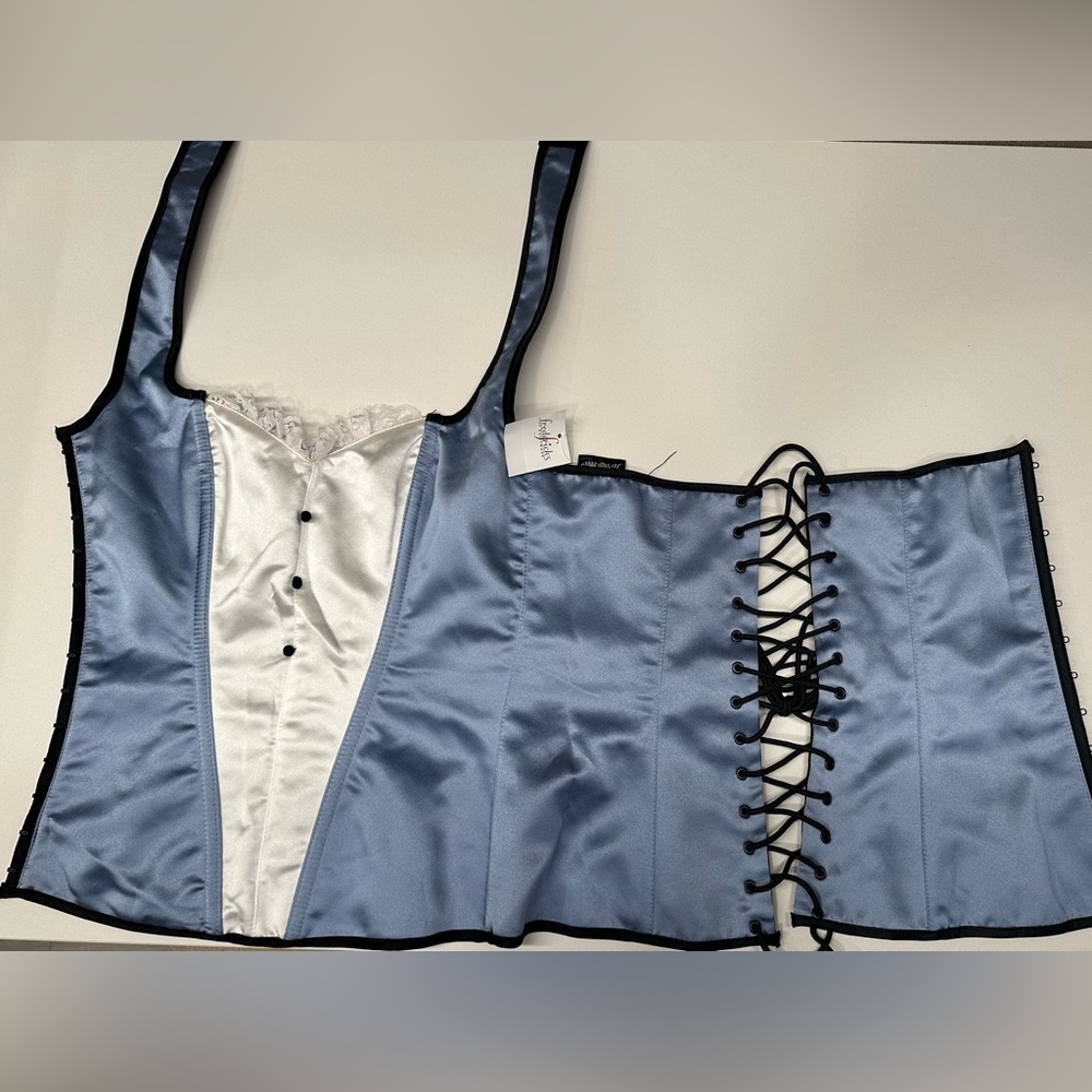 Reversible Dress Up Corset Top with Lace-Up Back